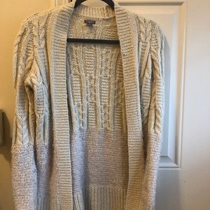 Aerie Long Creme Colored Cardigan